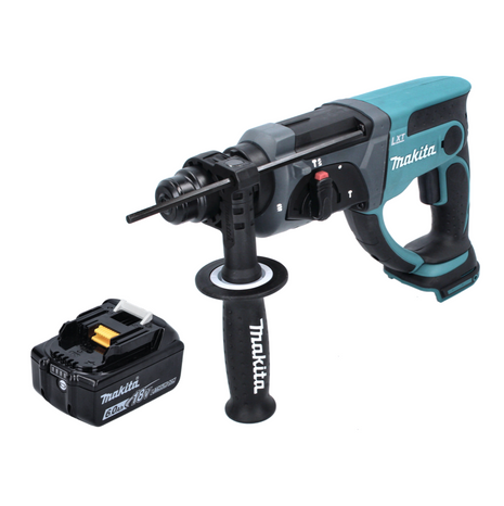 Makita DHR 202 G1 Perforateur sans fil 18 V 2.0 J SDS Plus + 1x Batterie 6.0 Ah - sans chargeur