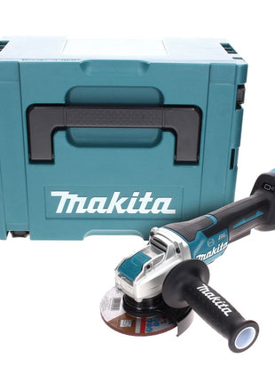 Makita DGA 519 ZJ Meuleuse d'angle sans fil 18 V 125 mm Brushless X-Lock Solo + Makpac - sans batterie, sans chargeur