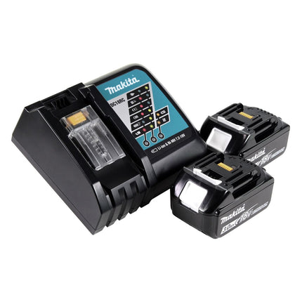 Akumulatorowa szlifierka kątowa Makita DGA 519 RF 18 V 125 mm bezszczotkowa X-Lock + 2x akumulator 3,0 Ah + ładowarka