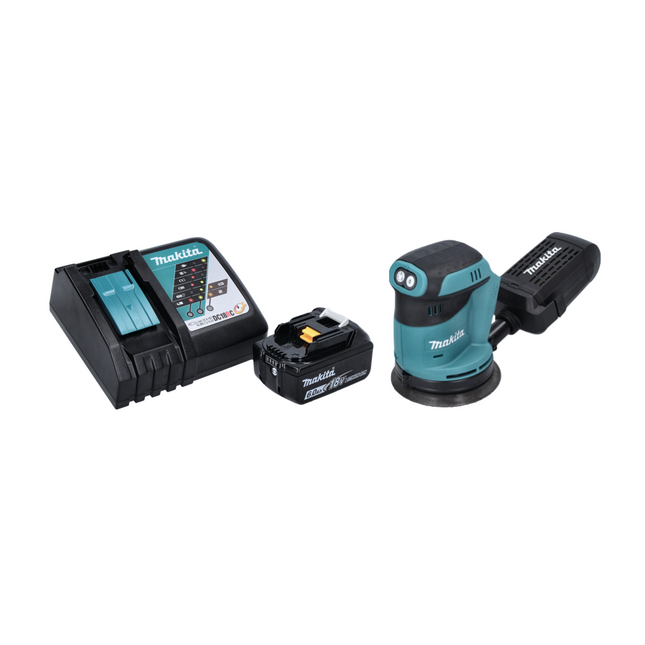Makita DBO 180 RG1 Akku Exzenterschleifer 18 V 125 mm + 1x Akku 6,0 Ah + Ladegerät - Toolbrothers