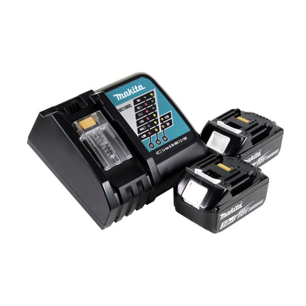 Makita DGA 519 RFJ akumulatorowa szlifierka kątowa 18 V 125 mm bezszczotkowa X-Lock + 2x akumulator 3,0 Ah + ładowarka + Makpac