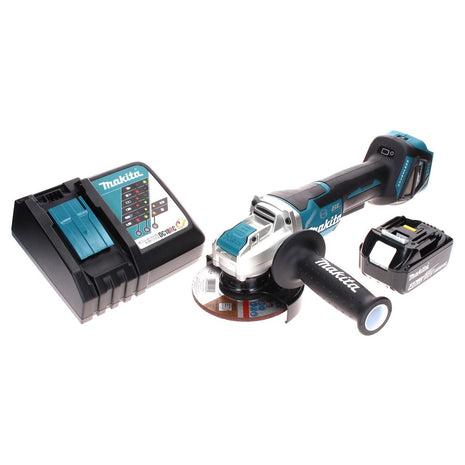 Amoladora angular a batería Makita DGA 519 RM1 18 V 125 mm sin escobillas X-Lock + 1x batería 4,0 Ah + cargador