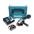 Makita DGA 519 RM1J Akumulatorowa szlifierka kątowa 18 V 125 mm bezszczotkowa X-Lock + 1x akumulator 4,0 Ah + ładowarka + Makpac