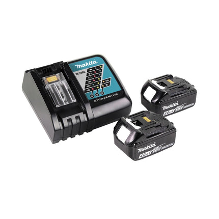 Makita DGA 519 RMJ akumulatorowa szlifierka kątowa 18 V 125 mm bezszczotkowa X-Lock + 2x akumulator 4,0 Ah + ładowarka + Makpac