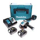 Makita DGA 519 RMJ akumulatorowa szlifierka kątowa 18 V 125 mm bezszczotkowa X-Lock + 2x akumulator 4,0 Ah + ładowarka + Makpac