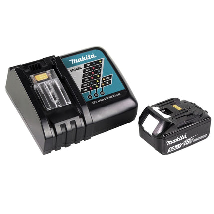 Akumulatorowa szlifierka kątowa Makita DGA 519 RT1 18 V 125 mm bezszczotkowa X-Lock + 1x akumulator 5,0 Ah + ładowarka