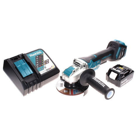 Makita DGA 519 RG1 Akumulatorowa szlifierka kątowa 18 V 125 mm bezszczotkowa X-Lock + 1x akumulator 6,0 Ah + ładowarka