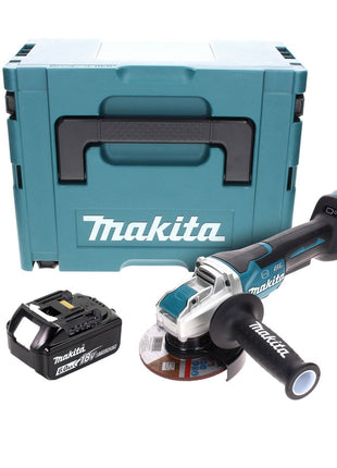 Makita DGA 519 G1J Akumulatorowa szlifierka kątowa 18 V 125 mm bezszczotkowa X-Lock + 1x akumulator 6,0 Ah + Makpac - bez ładowarki