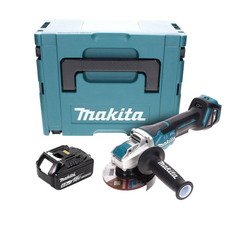 Makita DGA 519 G1J Akumulatorowa szlifierka kątowa 18 V 125 mm bezszczotkowa X-Lock + 1x akumulator 6,0 Ah + Makpac - bez ładowarki