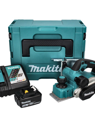 Makita DKP 181 RF1J Strugarka akumulatorowa 82 mm 18 V bezszczotkowa + 1x akumulator 3,0 Ah + ładowarka + Makpac