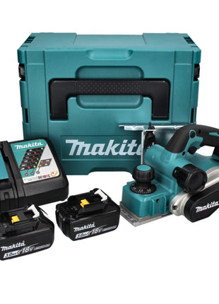 Makita DKP 181 RFJ strug akumulatorowy 82 mm 18 V bezszczotkowy + 2x akumulator 3,0 Ah + ładowarka + Makpac