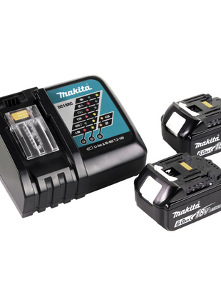 Lámpara de batería Makita BML 802 RG para baterías de 14,4 y 18 V + 2 baterías de 6,0 Ah + cargador