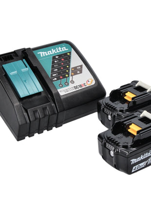 Makita DKP 181 RM strug akumulatorowy 82 mm 18 V bezszczotkowy + 2x akumulator 4,0 Ah + ładowarka