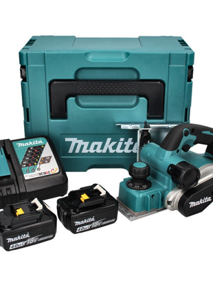 Makita DKP 181 RMJ strug akumulatorowy 82 mm 18 V bezszczotkowy + 2x akumulator 4,0 Ah + ładowarka + Makpac