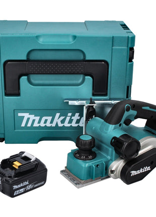 Makita DKP181T1J Rabot sans fil 82mm 18V Brushless + 1x Batterie 5,0 Ah + Coffret Makpac - sans chargeur