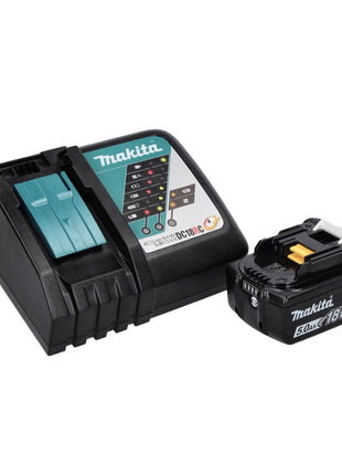 Makita DKP 181 RT1J Strugarka akumulatorowa 82 mm 18 V bezszczotkowa + 1x akumulator 5,0 Ah + ładowarka + Makpac