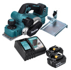 Makita DKP 181 RG strug akumulatorowy 82 mm 18 V bezszczotkowy + 2x akumulator 6,0 Ah + ładowarka