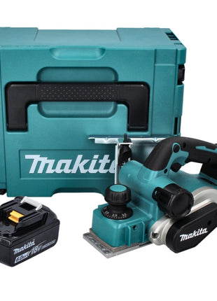 Makita DKP 181 G1J Strugarka akumulatorowa 82 mm 18 V bezszczotkowa + 1x akumulator 6,0 Ah + Makpac - bez ładowarki