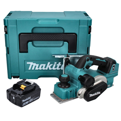 Makita DKP181G1J Rabot sans fil 82mm 18V Brushless + 1x Batterie 6,0 Ah + Coffret Makpac - sans chargeur