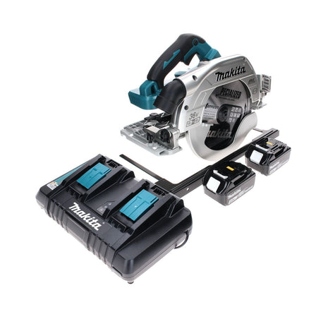 Makita DHS 900 PM2 Akku Handkreissäge 36 V ( 2x 18 V ) 235 mm Brushless + 2x Akku 4,0 Ah + Doppelladegerät