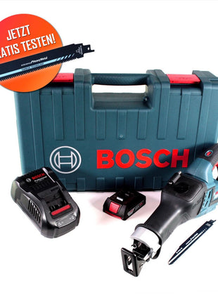 Gratis Bosch Carbide Säbelsägeblatt mit Bosch GSA 18V-32 Akku Reciprosäge 18 V Säbelsäge Brushless + 1x 2,0 Ah Akku + Ladegerät + Koffer