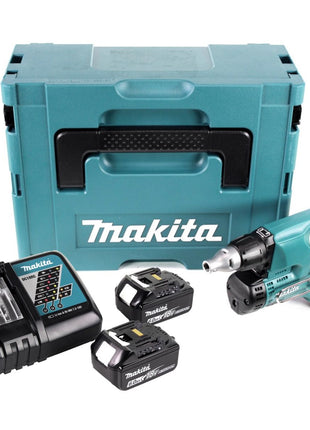 Makita DFS 450 RGJ Akku Schnellbauschrauber Trockenbauschrauber 18 V + 2x Akku 6,0 Ah + Ladegerät + Makpac