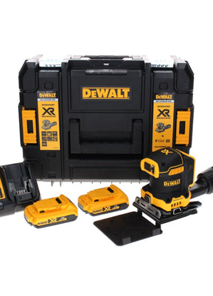 DeWalt DCW 200 D2 Akku Vibrationsschleifer 18 V 108x115 mm + 2x Akku 2,0 Ah + Ladegerät + TSTAK - Toolbrothers