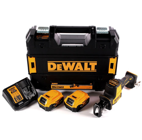 DeWalt DCS 369 M2 Akku Säbelsäge 18 V + 2x Akku 4,0 Ah + Ladegerät + TSTAK - Toolbrothers