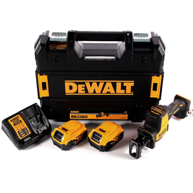 DeWalt DCS 369 P2 Akku Säbelsäge 18 V + 2x Akku 5,0 Ah + Ladegerät + TSTAK - Toolbrothers