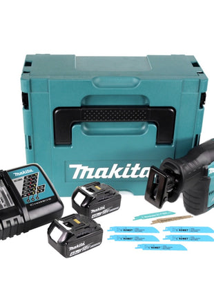 Makita DJR 188 RMJ Akku Reciprosäge 18 V Brushless + 2x Akku 4,0 Ah + Ladegerät + 5x Sägeblatt Metal Wood + Makpac - Toolbrothers