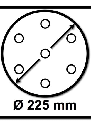 Festool STF D225/128 Schleifscheibe Granat P40 225 mm 25 Stk. ( 205653 ) für Langhalsschleifer PLANEX - Toolbrothers