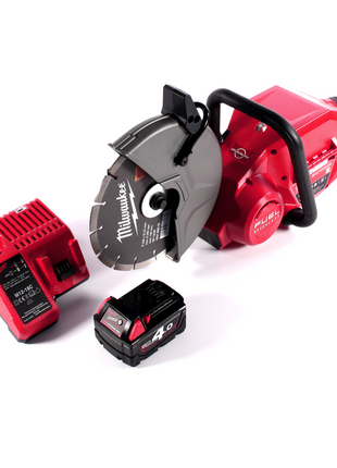 Amoladora de corte a batería Milwaukee M18 FCOS230-401C 18 V 230 mm sin escobillas + 1x batería 4,0 Ah + cargador