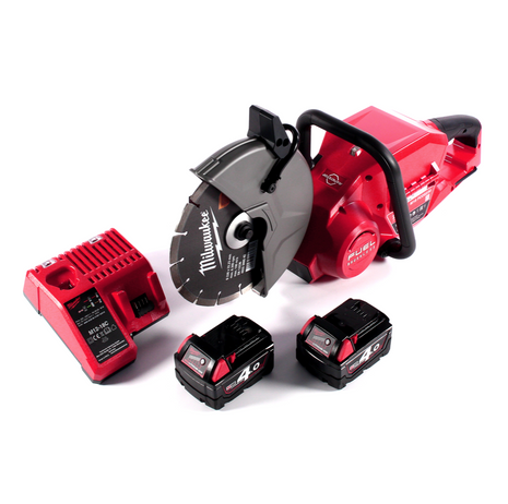 Milwaukee M18 FCOS230-402C Przecinarka akumulatorowa 18 V 230 mm bezszczotkowa + 2x akumulator 4,0 Ah + ładowarka