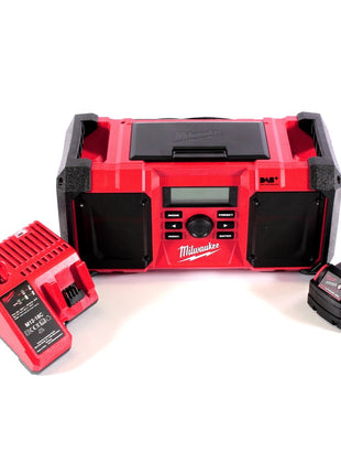 Milwaukee M18 JSR DAB+-501C batería / radio de red radio de obra 18 V + 1x batería 5,0 Ah + cargador