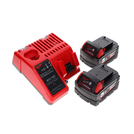 Milwaukee M18 JSR DAB+-502C radio akumulatorowe / sieciowe 18 V + 2x akumulator 5,0 Ah + ładowarka