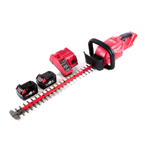 Cortasetos a batería Milwaukee M18 CHT-402C 18 V 610 mm sin escobillas + 2x baterías 4,0 Ah + cargador