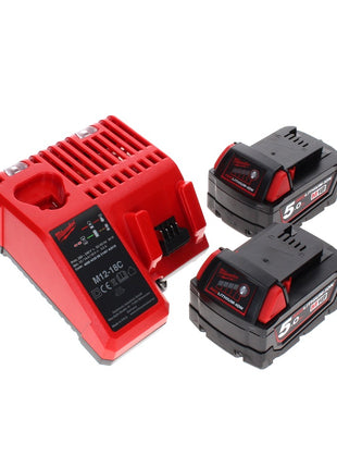 Cortasetos a batería Milwaukee M18 CHT-502C 18 V 610 mm sin escobillas + 2x baterías 5,0 Ah + cargador