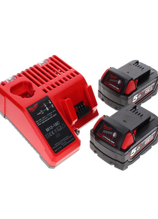 Cortasetos a batería Milwaukee M18 CHT-902C 18 V 610 mm sin escobillas + 2x baterías 9,0 Ah + cargador