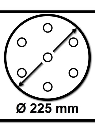 Festool STF D225/128 Schleifscheibe Granat P220 225 mm 50 Stk. ( 2x 205662 ) für Langhalsschleifer PLANEX - Toolbrothers