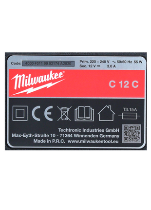 Milwaukee Akku Starter Set 12 V mit 3x Akku 2,0 Ah + M12 C12C Ladegerät - Toolbrothers