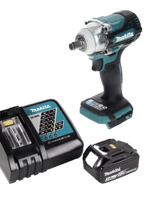 Makita DTW 300 RF1 akumulatorowy klucz udarowy 18 V 330 Nm 1/2" bezszczotkowy + 1x akumulator 3,0 Ah + ładowarka