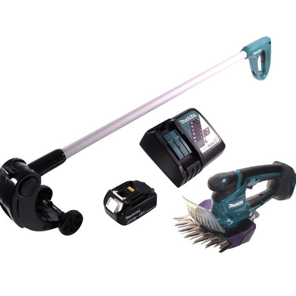 Makita DUM 604 RF1 Akku Grasschere 18 V + Griffverlängerung mit Rolle + 1x Akku 3,0 Ah + Ladegerät