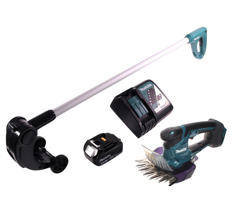 Makita DUM 604 RF1 Akku Grasschere 18 V + Griffverlängerung mit Rolle + 1x Akku 3,0 Ah + Ladegerät