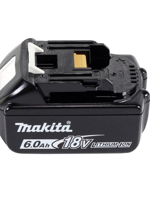 Cisaille à gazon sans fil Makita DUM 604 G1 18 V + rallonge de poignée avec rouleau + 1x batterie 6,0 Ah - sans chargeur