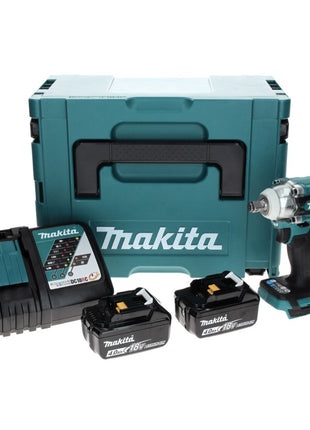 Makita DTW 300 RMJ akumulatorowy klucz udarowy 18 V 330 Nm 1/2" bezszczotkowy + 2x akumulator 4,0 Ah + ładowarka + Makpac