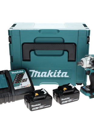 Makita DTW 300 RTJ akumulatorowy klucz udarowy 18 V 330 Nm 1/2" bezszczotkowy + 2x akumulator 5,0 Ah + ładowarka + Makpac