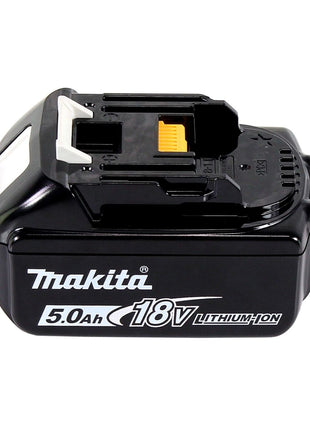 Tijeras para césped a batería Makita DUM 604 T1X 18 V con cuchilla para cortacésped y arbustos + 1x batería 5,0 Ah - sin cargador