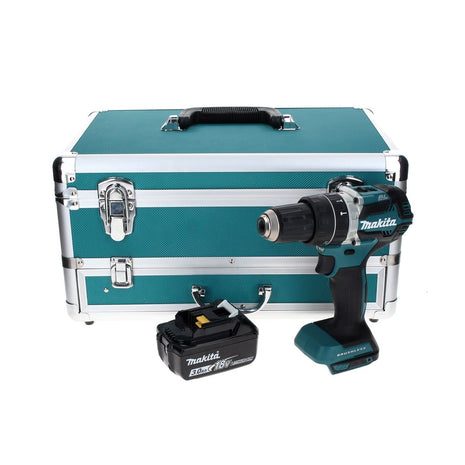 Makita DHP 484 F1TX taladro percutor inalámbrico 18 V 54 Nm sin escobillas + 1x batería 3,0 Ah + juego de brocas de 70 piezas + maletín de aluminio TX - sin cargador