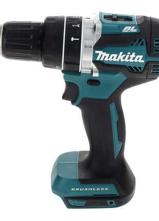 Makita DHP 484 ST1TX taladro percutor inalámbrico 18 V 54 Nm sin escobillas + 1x batería 5,0 Ah + cargador + juego de brocas de 70 piezas + maletín de aluminio TX