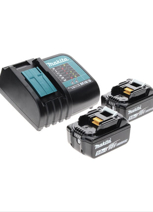 Taladro percutor a batería Makita DHP 484 STTX 18 V 54 Nm sin escobillas + 2x baterías 5,0 Ah + cargador + juego de brocas de 70 piezas + maletín de aluminio TX